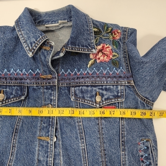 Together Vintage Jean Jacket with Embroidery Size Small - Picture 13 of 13